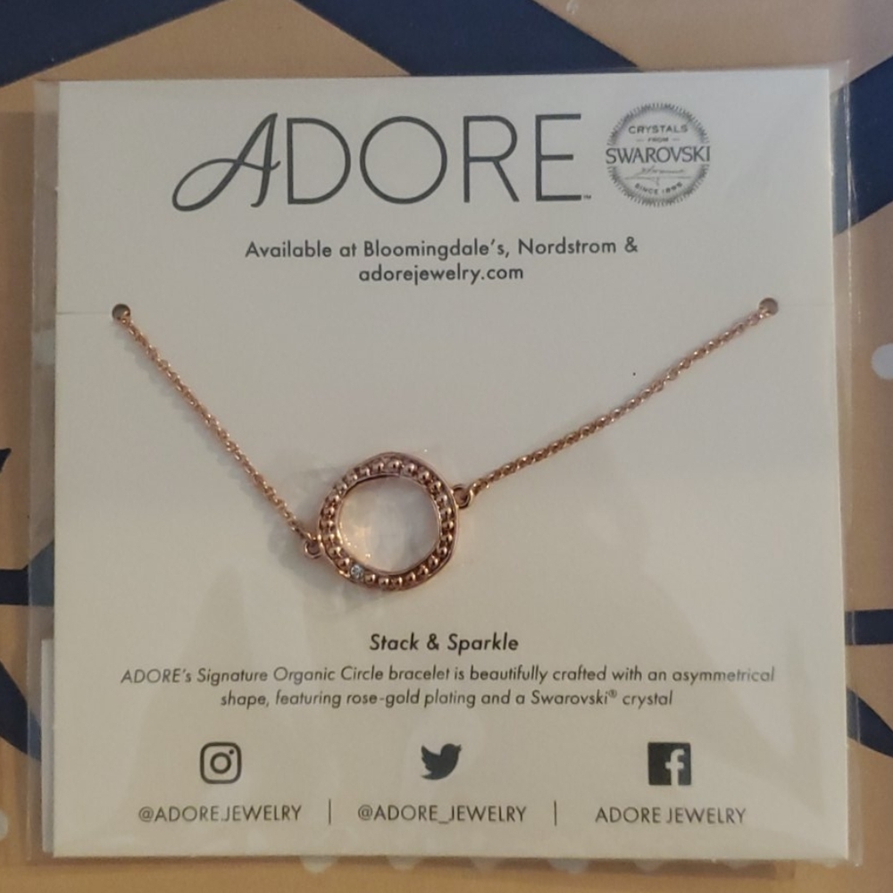 Adore by Swarovski® Organic Circle Bracelet in Ros